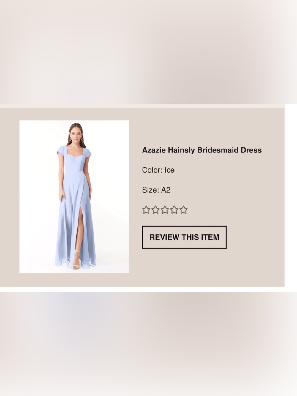 Azazie Hainsly Maxi Dress- 
Ice Blue
